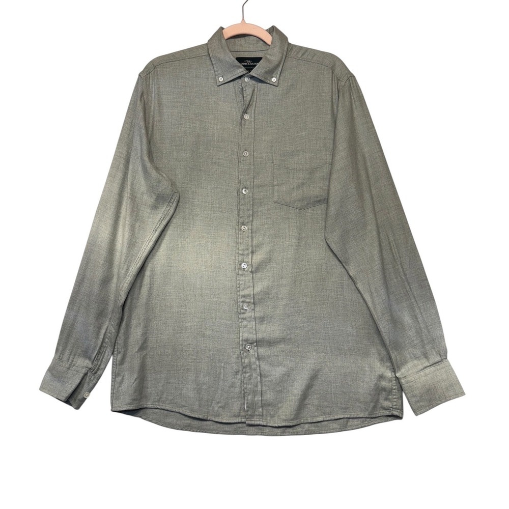 Rodd & Gunn Barrhill LS SF Shirt Sage Green Italian Albini Fabric Medium NWT